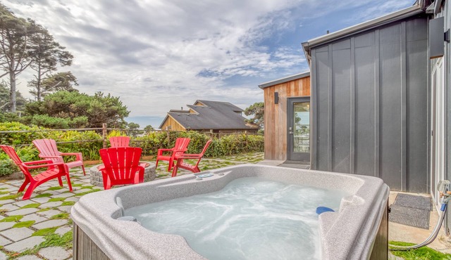 Private, Gorgeous Retro Style A-Frame is Steps from the Beach Near Newport!