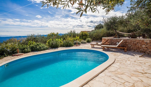 Private, heated pool - family home with stunning view