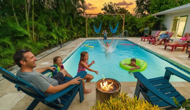 Private Heated Pool~Yacht Rental~BBQ~Firepit~Near Water