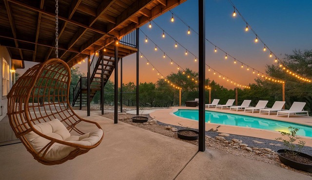 Private Hill Country Pool Retreat w/Skyline Views
