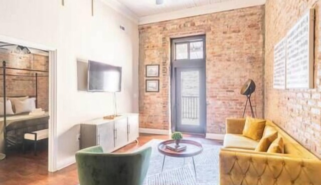 Private Historic Loft with Balcony and King Bed