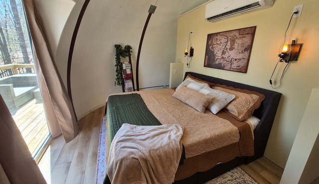 Private Hobbit inspired glamping dome on 100 acres