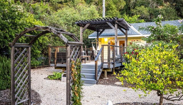 Private home w/creek access, stove, large yard, gas grill, firepit - dogs ok