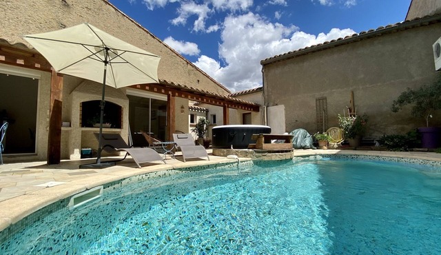 Private house with pool and spa 20ms from the city of Carcassonne Occitanie