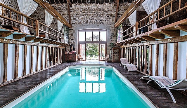 Private indoor pool - Fishing pond - Enclosed grounds - Authentic farmhouse