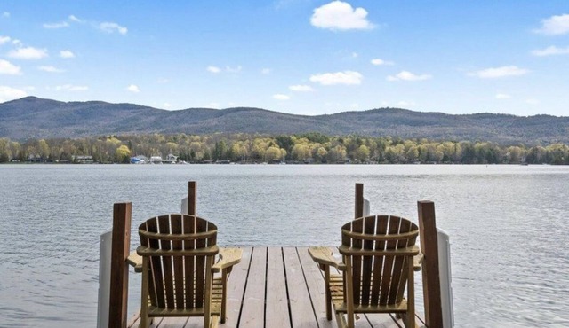 Private Lake George Waterfront on Quiet Bay: Main House + Guest Suite