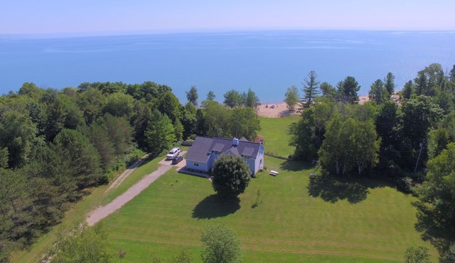 Private Lake Huron Beachfront Home on 7 Acres!