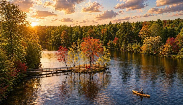 Private Lake w/Island - ALL 4 Rentals! Tugboat, Cabin, Barn/Silo, & Airstream