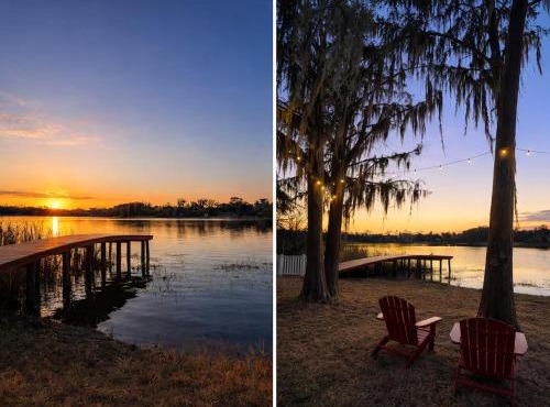Private Lakefront Home with Dock Kayaks and Firepit Near Tampa