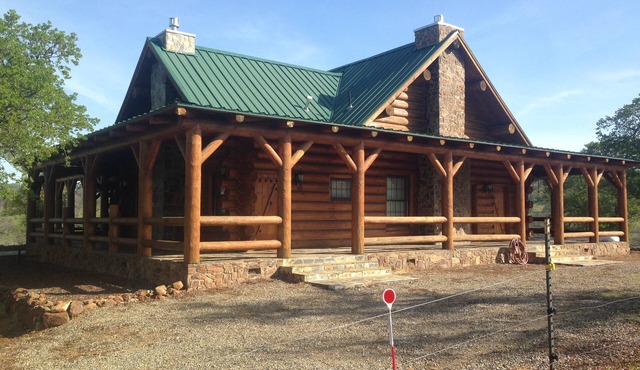 Private log cabin in the foothills