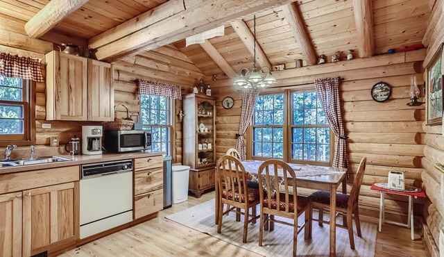 Private Log Cabin with wood stove in Black Hawk
