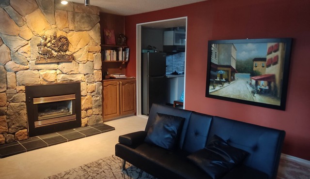 Private lower level suite with fireplace and a feeling of home