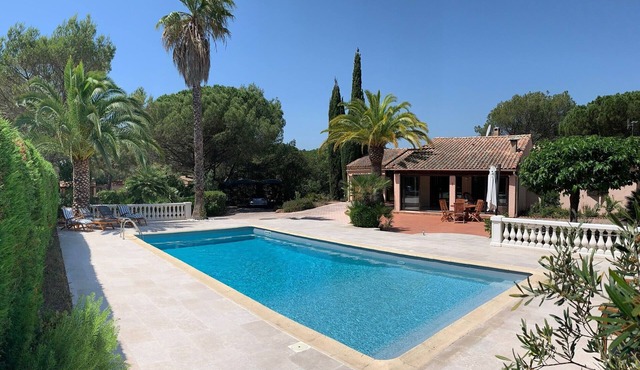 Private pool in Mediterranean house on the French Riviera