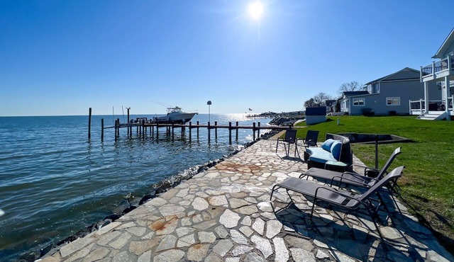 Private pier by Kurtz Beach pet-friendly Dock of the Bay