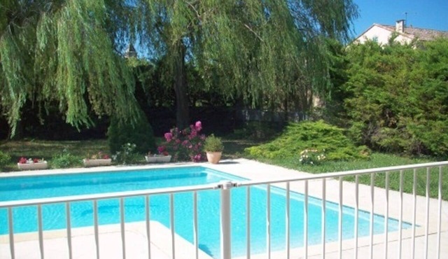 Private pool with garden