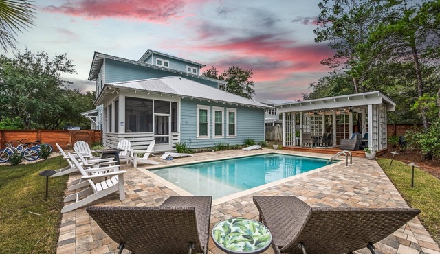 Private Pool! Beach Access! 6-Passenger Low-Speed Vehicle!