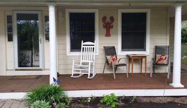 Private-Relax on front rockers or rear yard covered deck. Easy access Route 1A.