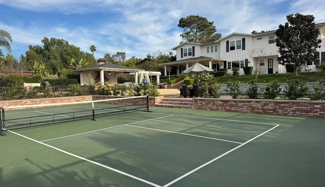 Private Resort with Pool, Pickleball Court & Outdoor Oasis.