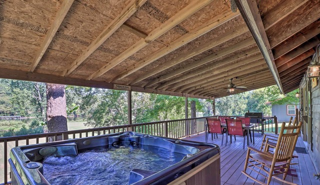 Private Riverfront Cabin with Ozark Mountain View!