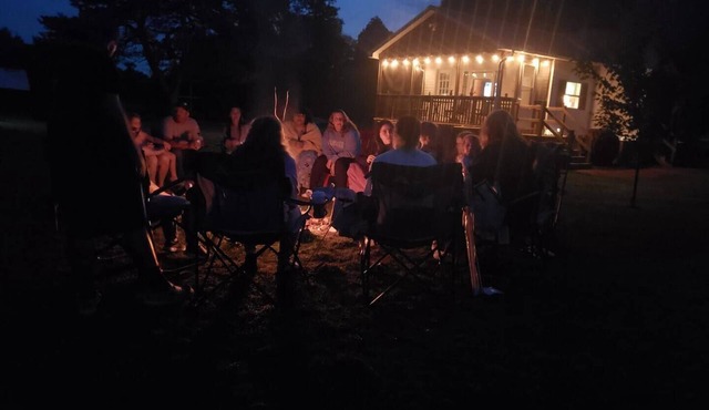 Private Riverfront Camp with screened in porch