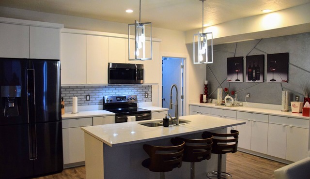 Private rooftop patio on stylish 4 level townhome
