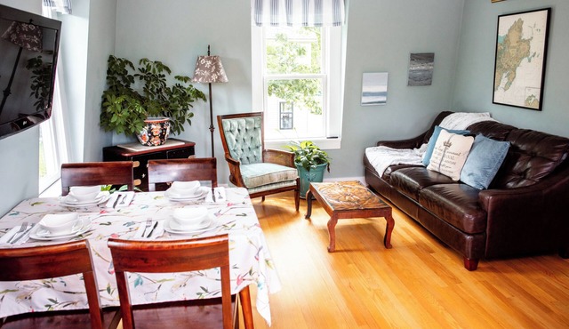 Private Rooftop Deck & Apartment with water views. Close to the train to Salem!