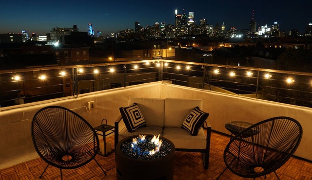 Private Rooftop with Sunset & City Skyline