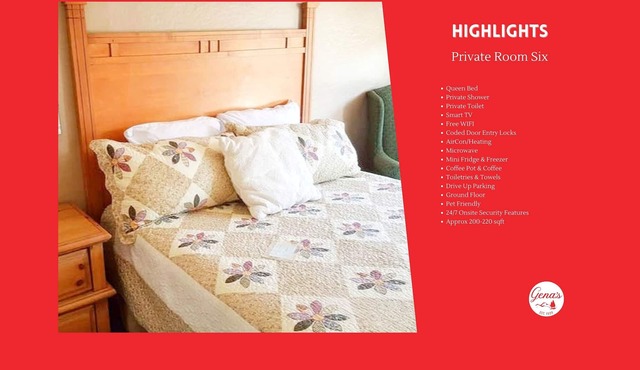Private Room #6: Queen + Private Bathroom