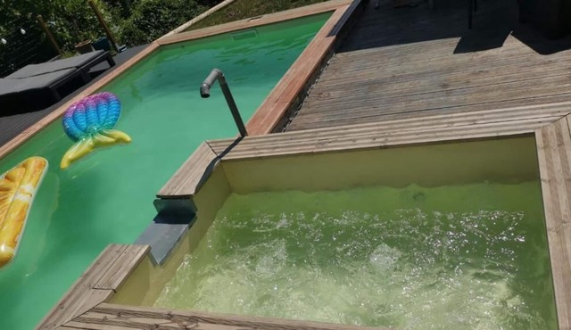 Private shower room, WC and entrance. spa sauna and swimming pool