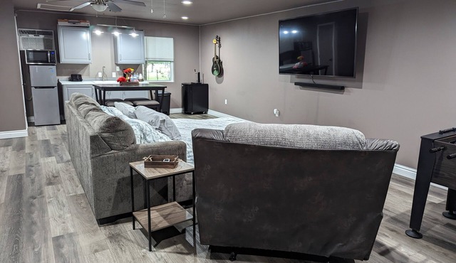 Private studio with office and entertainment