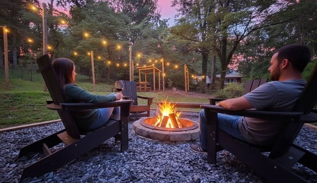 Private trail to Table Rock Hot Tub Fire Pit