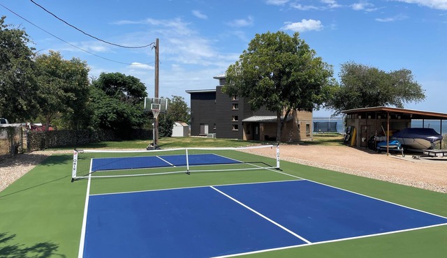Private Waterfront Home with Pickleball Court