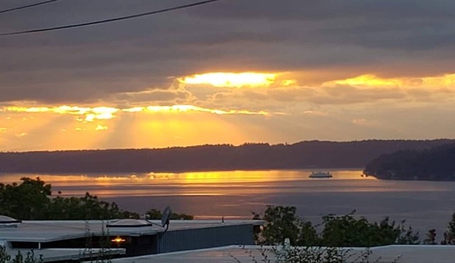 Puget Sound Commencement Bay Olympic Mountain. View 3 Bedroom Smart Home Hot tub