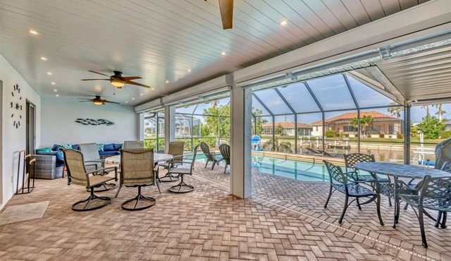 Punta Gorda Isles 3-Bedroom Canal-front Pool Home with Dock