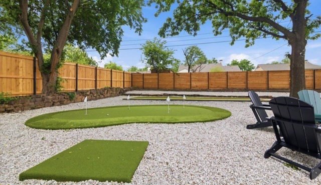Putting Green Bocce Court Firepit in Tulsa
