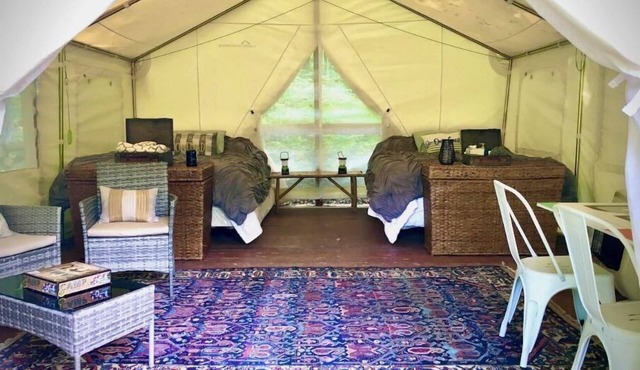Quad Squad Glamping Tent & Breakfast for 2-4+ in Finger Lakes Wine Country