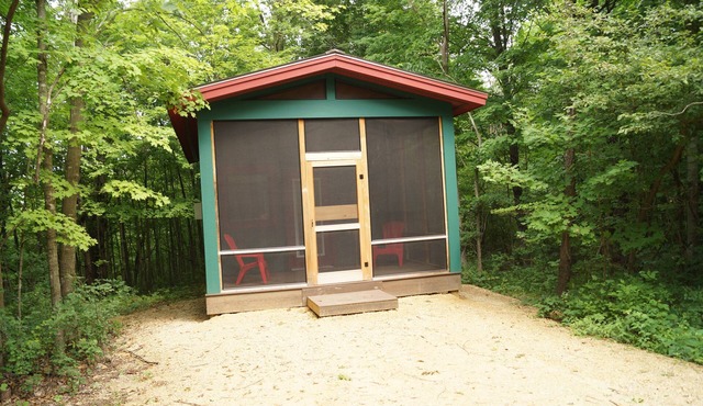 Quaint 1-bedroom camper cabin in County Park!