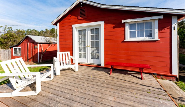 Quaint & adorable home near the beach with patio, grill, wood stove & hammock