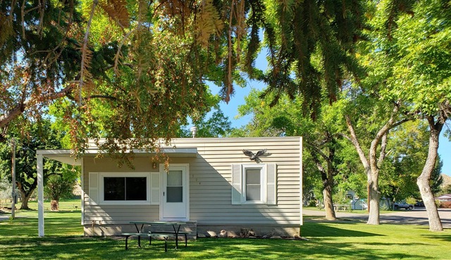 Quaint house on the edge of small town