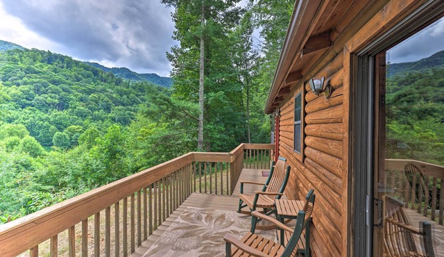 Quaint Log Cabin w/Views Near West Jefferson
