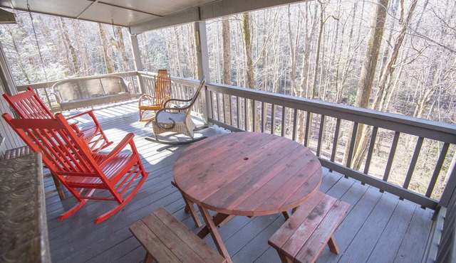 Quaint mountain cabin nestled in the woods, midway between Asheville & Lake Lure