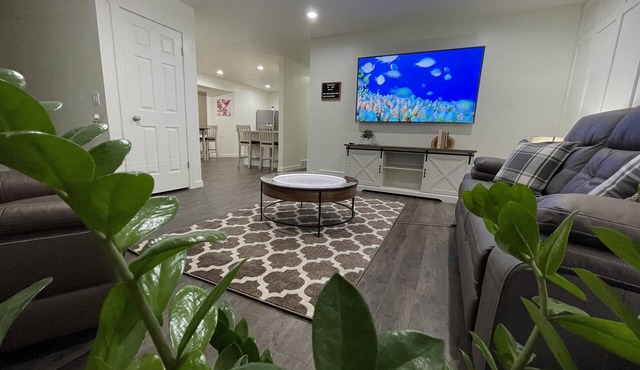 Quiet and modern 2 bed 1 bath apartment with changing sand table