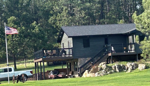 Quiet country location on 5 acres -enjoy the beautiful evenings while you relax.