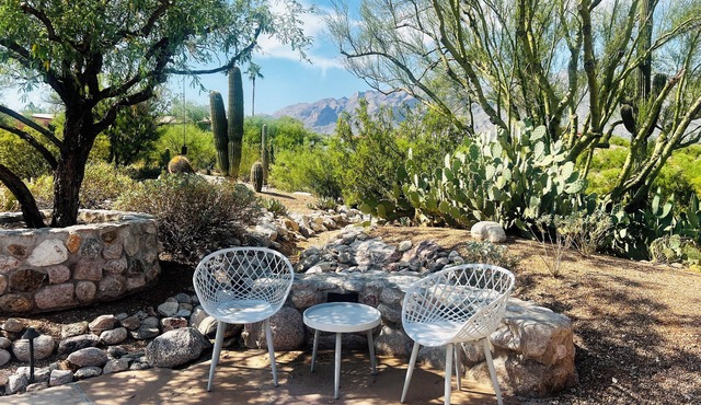 Quiet desert getaway with beautiful views and heated pool, pet-friendly