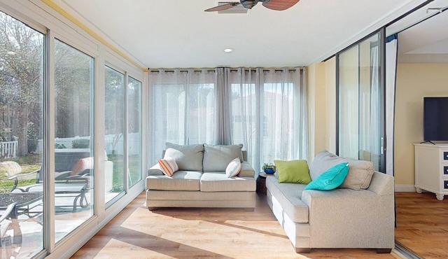 Quiet, dog-friendly coastal retreat with patio, W/D, & pool table - near golf