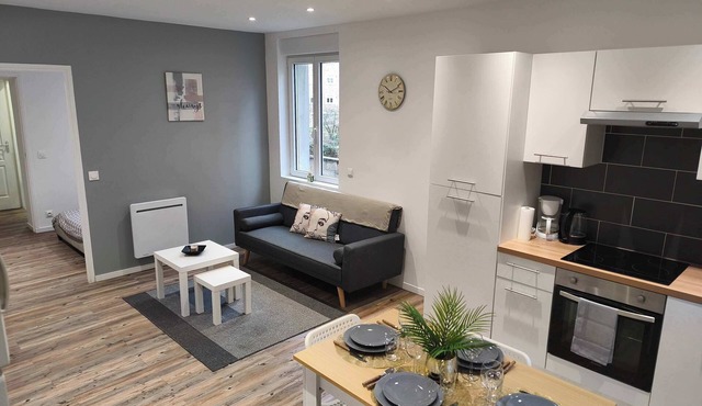 Quiet Downtown Ground-Floor Apartment with Parking