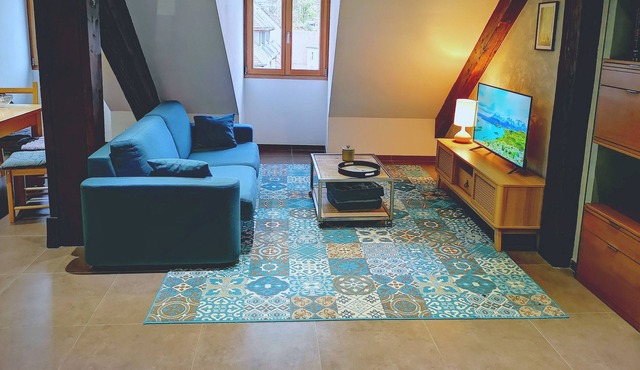 Quiet duplex apartment on main street