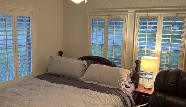 Quiet home in downtown Terrell with a hot tub.