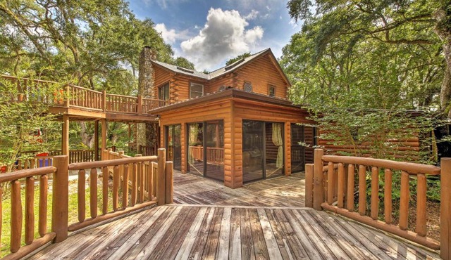 Quiet Inverness Log Cabin with Furnished Deck!