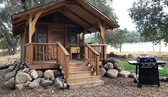 Quiet little cabin in the oaks.